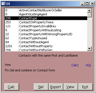 Data Integrity for realtor database for Collin and Denton counties in Texas