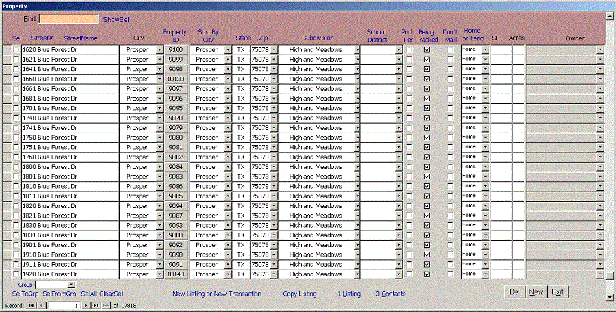 Realtor / Home buyer and seller database for Allen, Plano, McKinney, Lucas, Frisco, Sherman, Garland, Richardson ,Texas