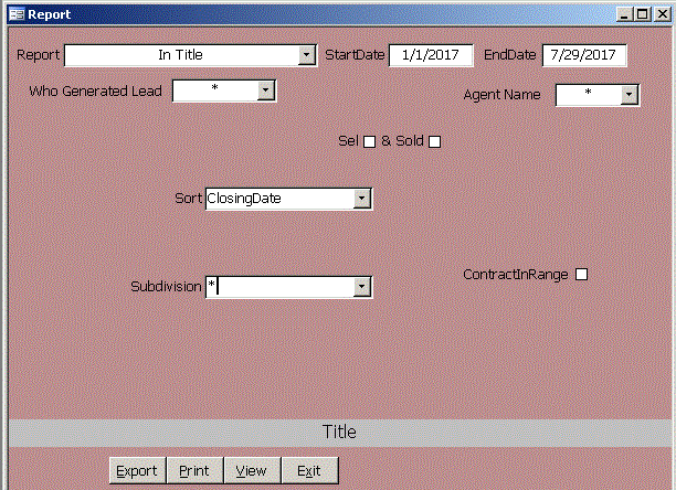 Access property sales application in Arlington, Garland, and Irving,Texas