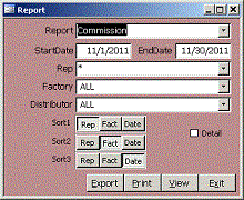 Commission Sales system