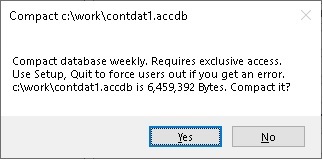 Compact Access Data Tables from Front End