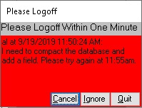 Gain exclusive use of Access database
