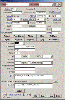 Drug testing database