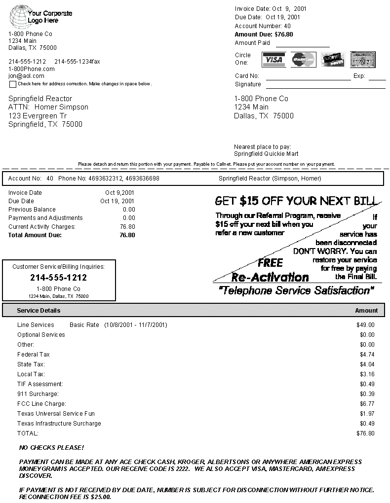 Invoice Report for Dallas Garland Richardson Plano TX