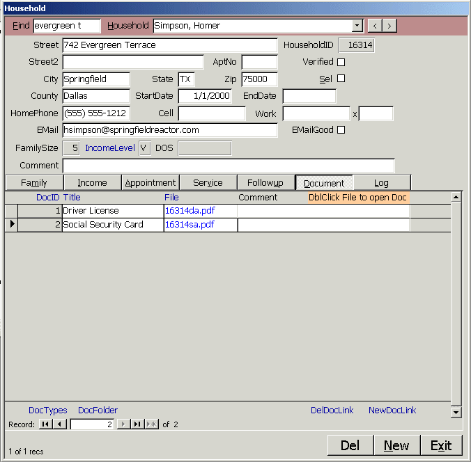 Nonprofit Social Service Charity Scanned Documents