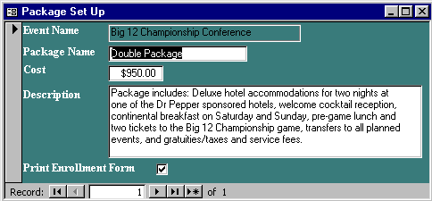 Package Form