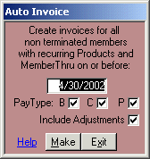 Microsoft Access auto create invoice for MLM sales in Dallas Collin TX