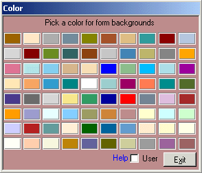 Microsoft Access form color selector for MLM application in Dallas Collin TX