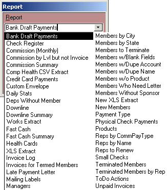 Access report menu for MLM multi-level marketing in Dallas Collin TX