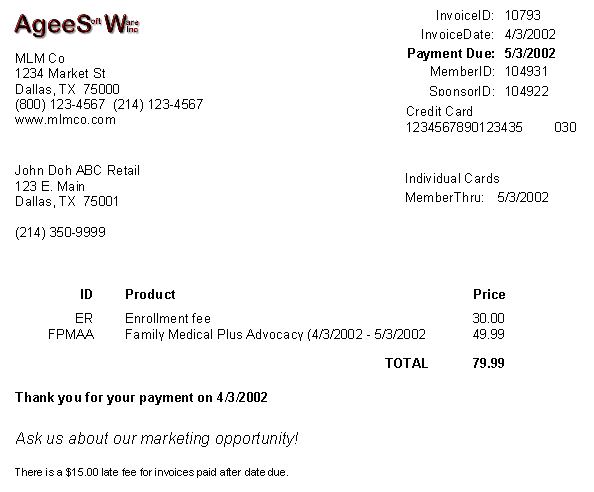 Invoice Report for Dallas Garland Richardson Plano TX